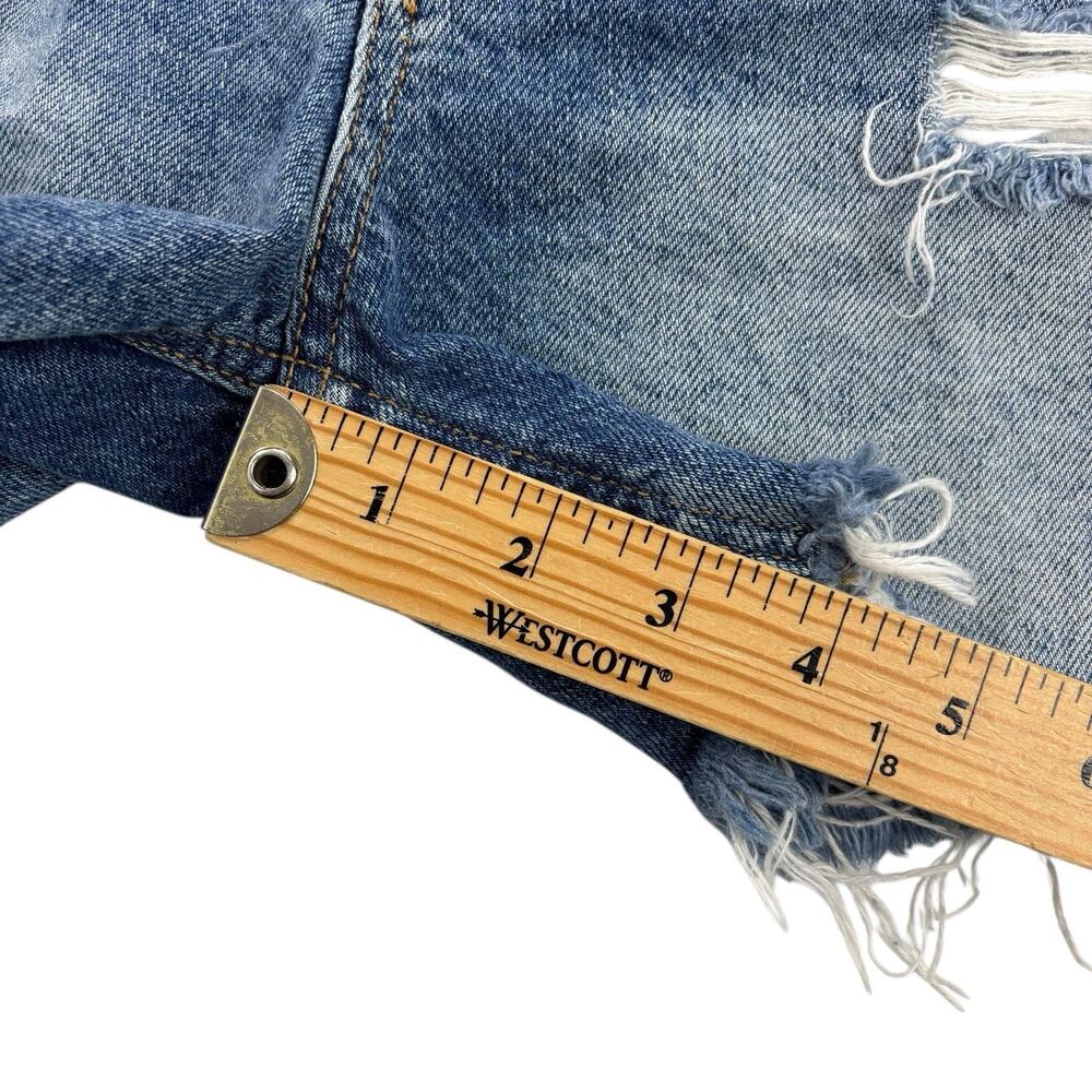 Free People Makai Cut Off Jean Shorts Women's Size 25 Denim Raw Hem Distressed - Picture 13 of 16